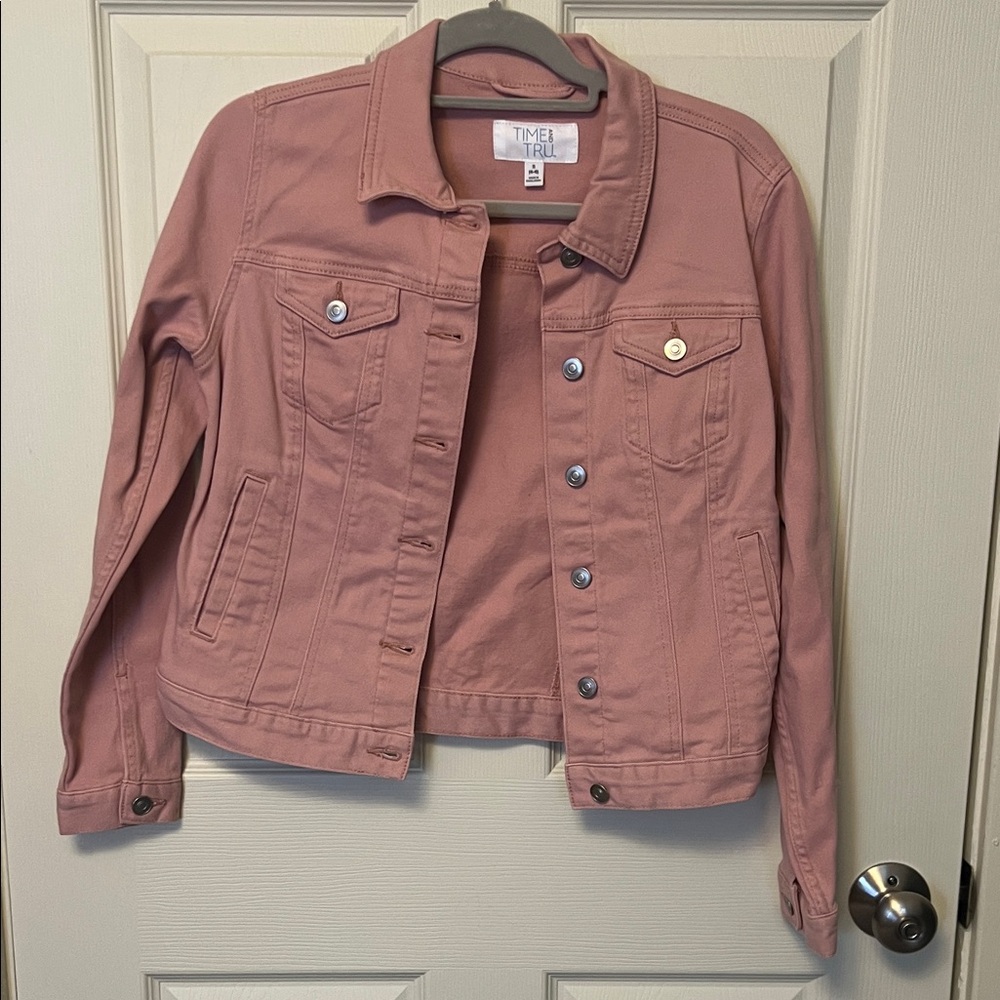 Time and Tru Women's Blush Jean Jacket